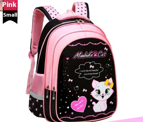 Kids Cat Print School Backpack | Small & Large with Bundle Options