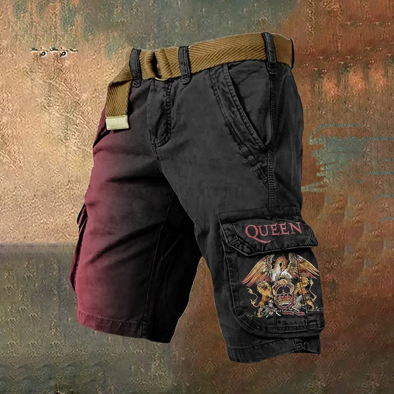 Men's 3D Digital Print Zip-Fly Shorts