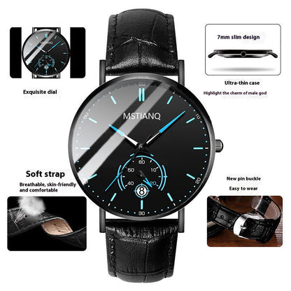 Men’s Casual Alloy Watch – 10mm, 4 Dial Colours, 3 Strap Styles