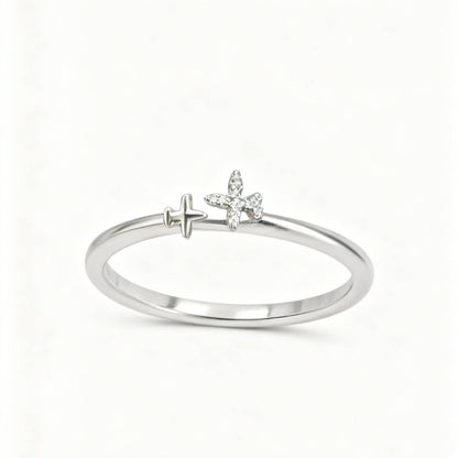 Womens Korean-style Elegant Star Ring For Students
