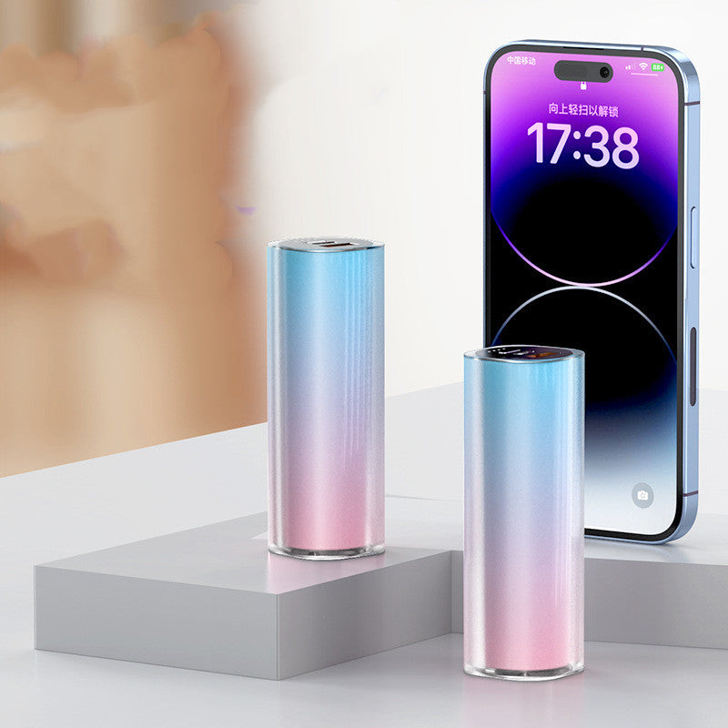 Mini Lipstick Power Bank – Fast Charging 5000mAh & 10000mAh Blue Pink Gradient