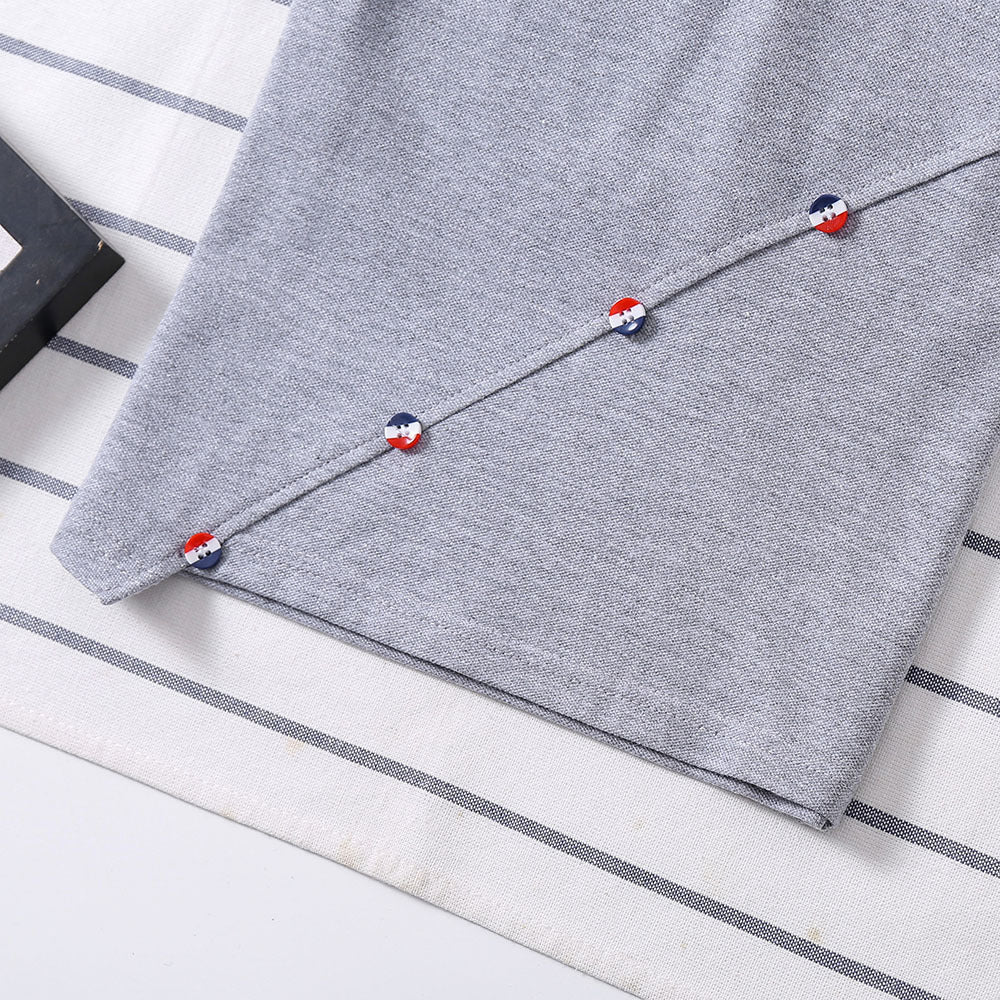 Boys' Solid Colour Cotton Top | Breathable, Casual Everyday Wear