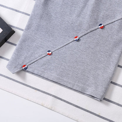 Boys' Solid Colour Cotton Top | Breathable, Casual Everyday Wear