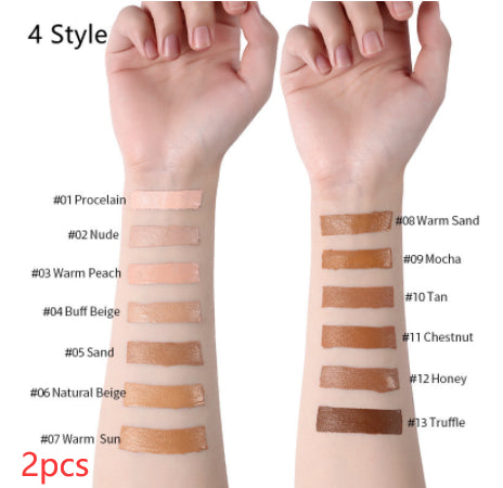 Oil-Control Liquid Foundation & Concealer – 13 Shades, Multi-Pack