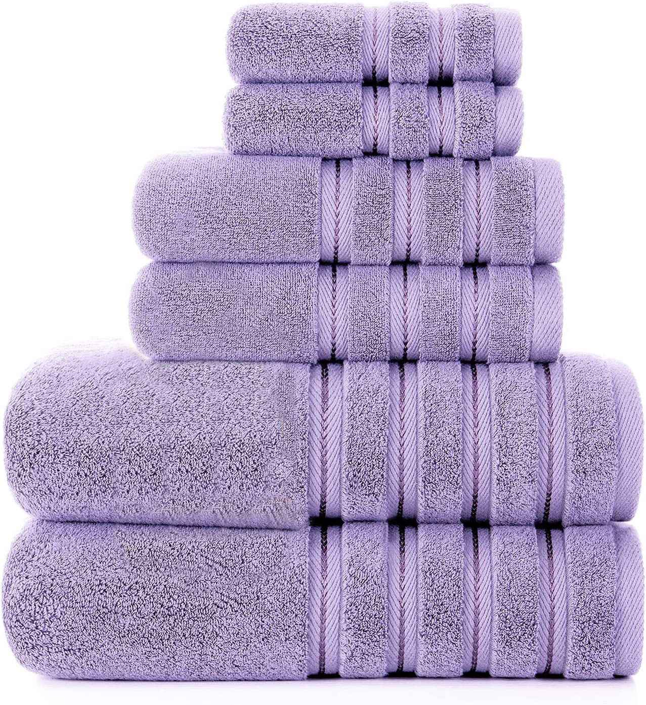 Long Staple Cotton Towel Set – Absorbent 3-Piece Bath Towel Bundle