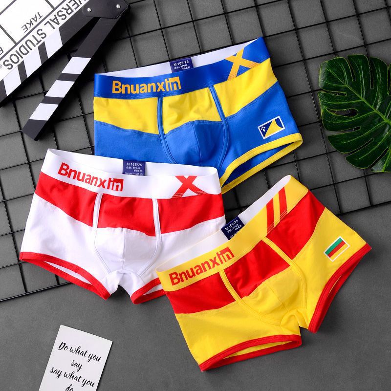 Men's Cotton Boxer Briefs 3-Pack – Breathable Sports Underwear 9 Colour Combos