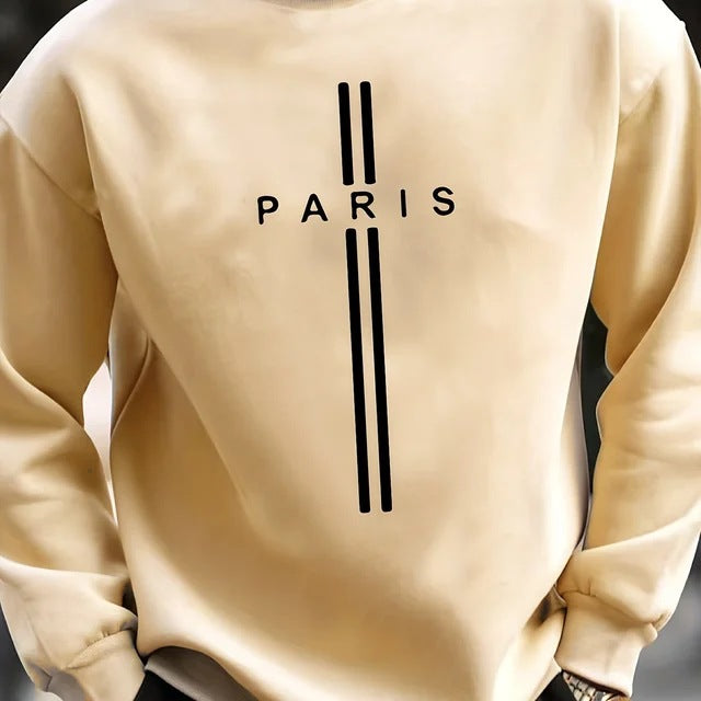 Men's Oversized Casual Sweatshirt Cotton-Lined Pullover XS-3XL