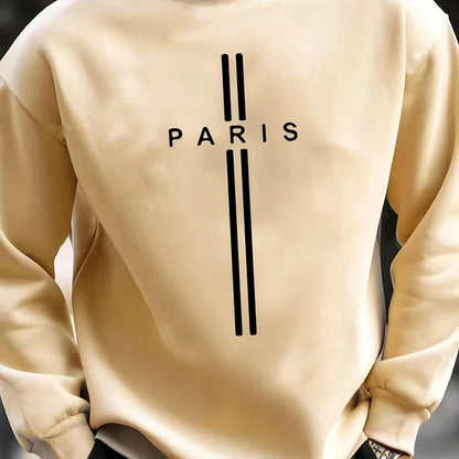 Men's Oversized Casual Sweatshirt Cotton-Lined Pullover XS-3XL