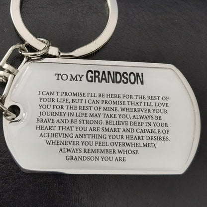 Family Sentiment Metal Keychain | Son, Daughter, Grandson Gift | JP Collections