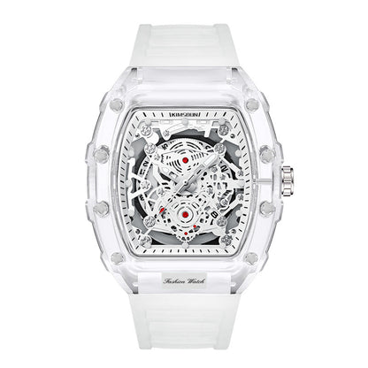 Men's Transparent Quartz Watch | 6 Colours | Matching Dial & Strap