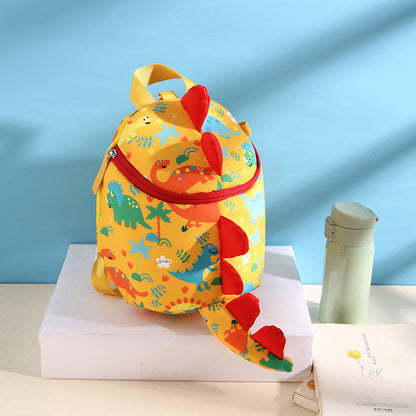 Children's Cartoon Dinosaur Backpack with Anti-Lost Rope Ages 1-6