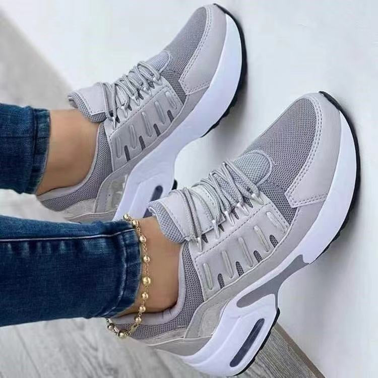 Women's Mesh Lace-Up Low Heel Sneakers | 7 Colours, EU 35–43