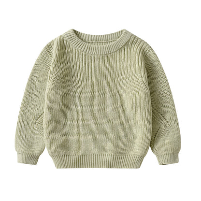 Girls Thermal Cotton Knit Pullover | 5 Colours, Sizes 80–130cm