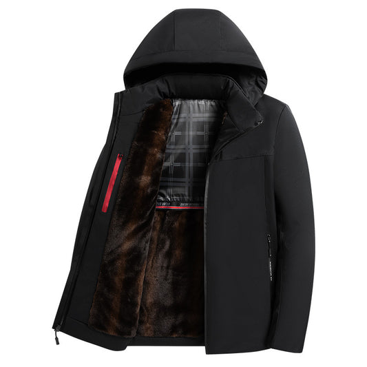 Men's Velvet Padded Thickened Winter Coat L–5XL