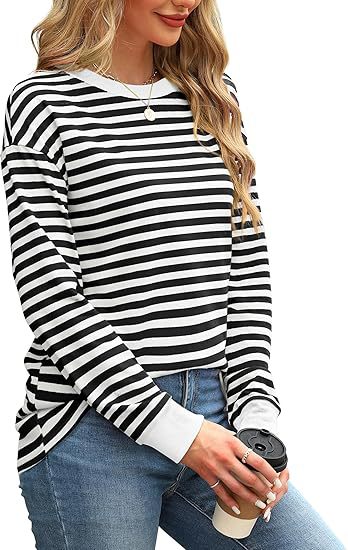 Women's Striped Colour Block Pullover Sweatshirt | S-2XL | 9 Colours