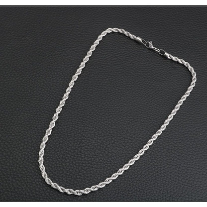 Stainless Steel Twist Chain Titanium Steel Necklace For Men And Women