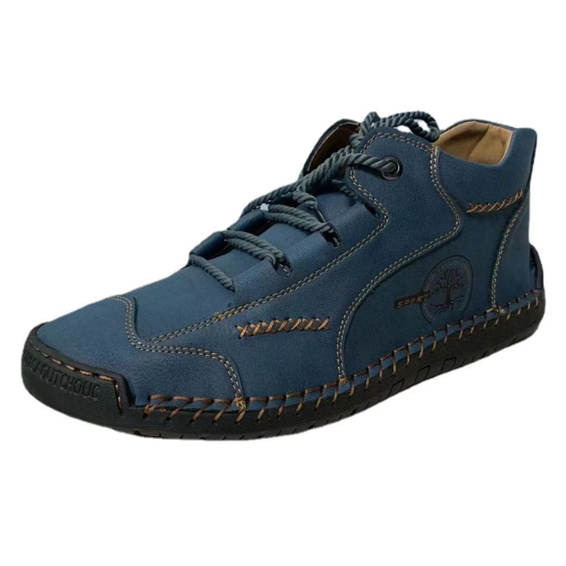 Men's Cowhide Leather Mid-Top Boots | Lace-Up Work Boots