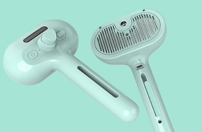 USB Rechargeable Self-Cleaning Pet Slicker Brush | Built-In Misting Spray