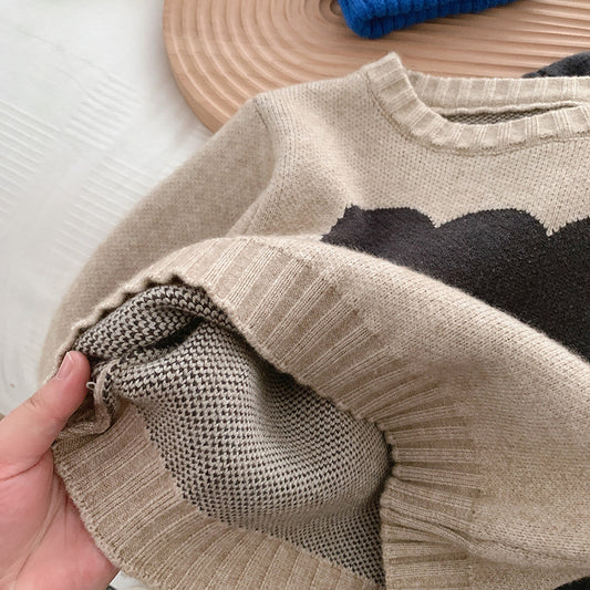 Boys Bear Jacquard Knit Sweater – Soft Kids Pullover