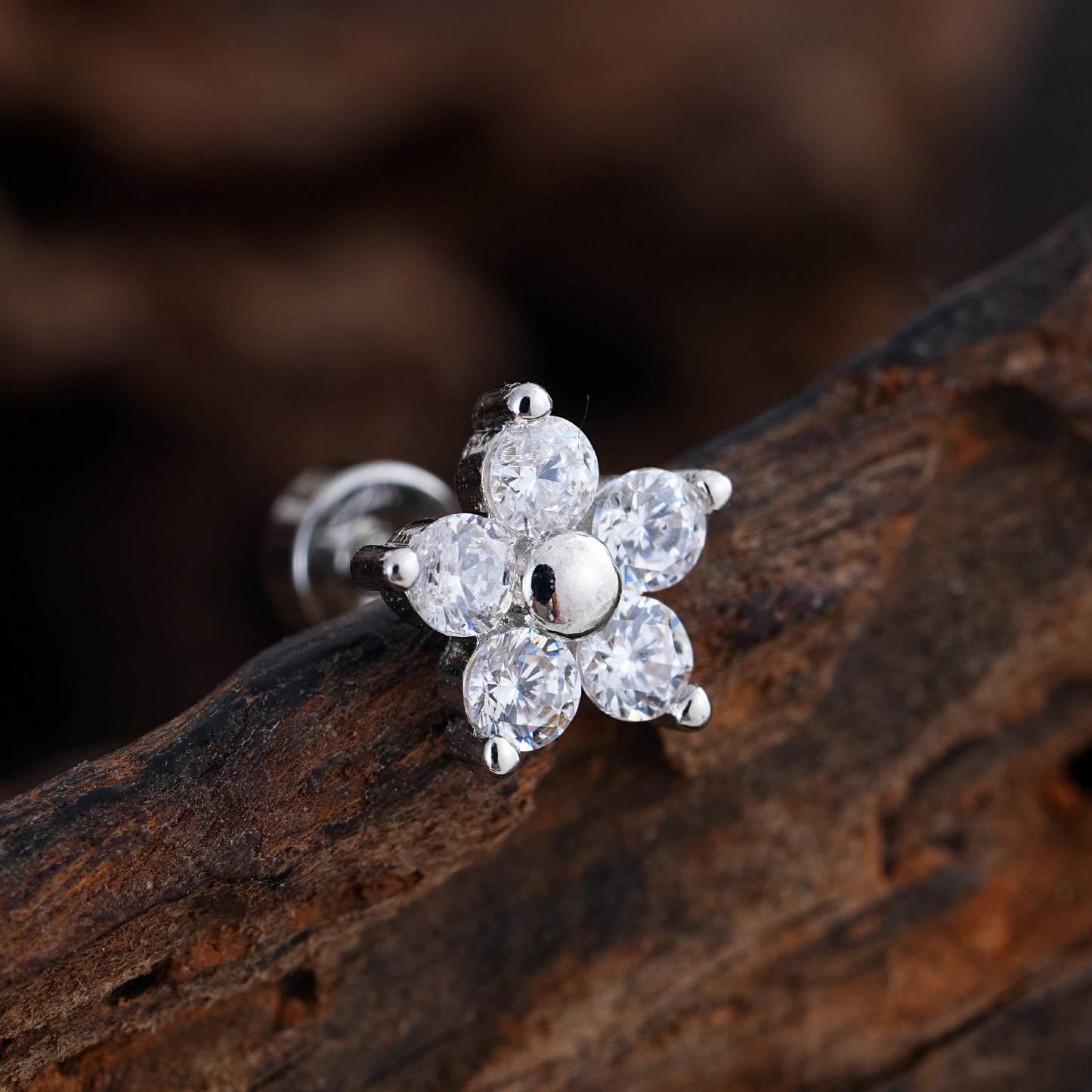Micro-Set Zircon Ear Cuff | Minimalist Stainless Steel Single Ear Stud