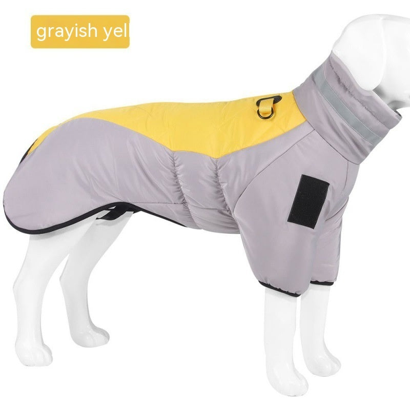 Winter Waterproof Dog Coat | Padded Fleece Jacket for Medium & Large Dogs