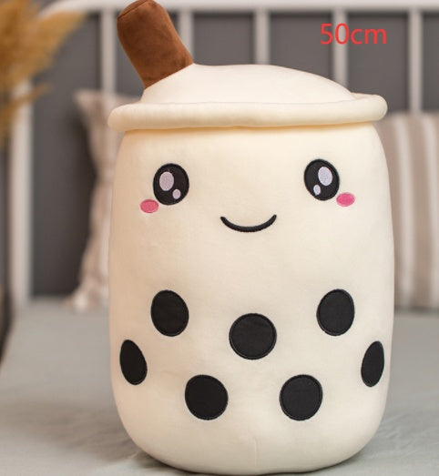 Boba Tea Plush Pillow Cushion - Soft Bubble Tea Stuffed Toy