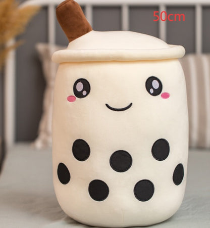 Boba Tea Plush Pillow Cushion - Soft Bubble Tea Stuffed Toy
