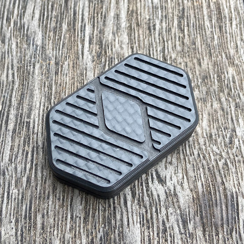 Carbon Fibre Rotary Push Card Coin Decompression Fidget Spinner