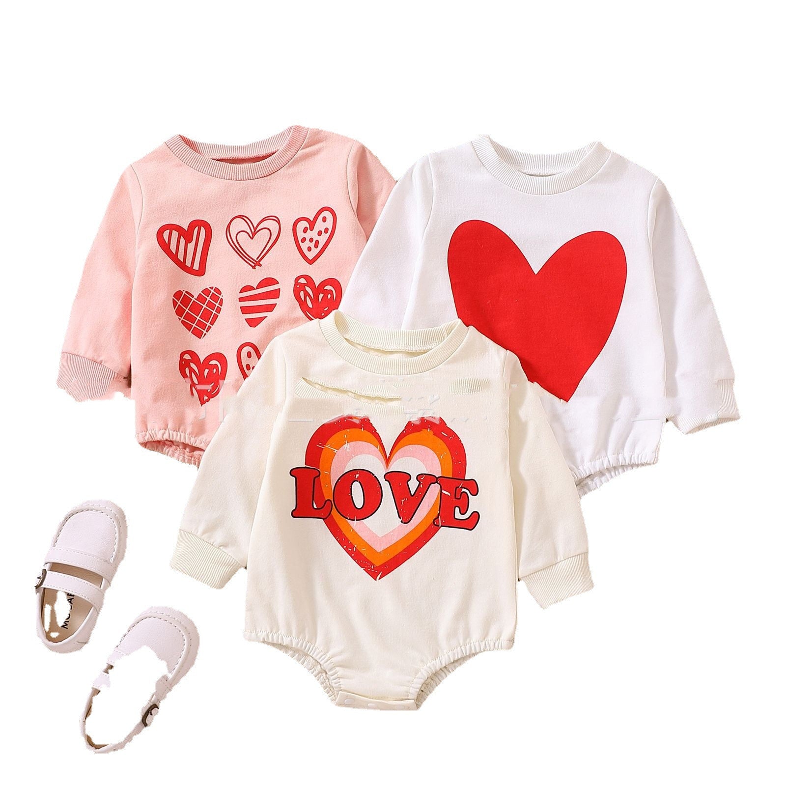 Baby Long Sleeve Cotton Romper – Soft Snap-Button Bodysuit
