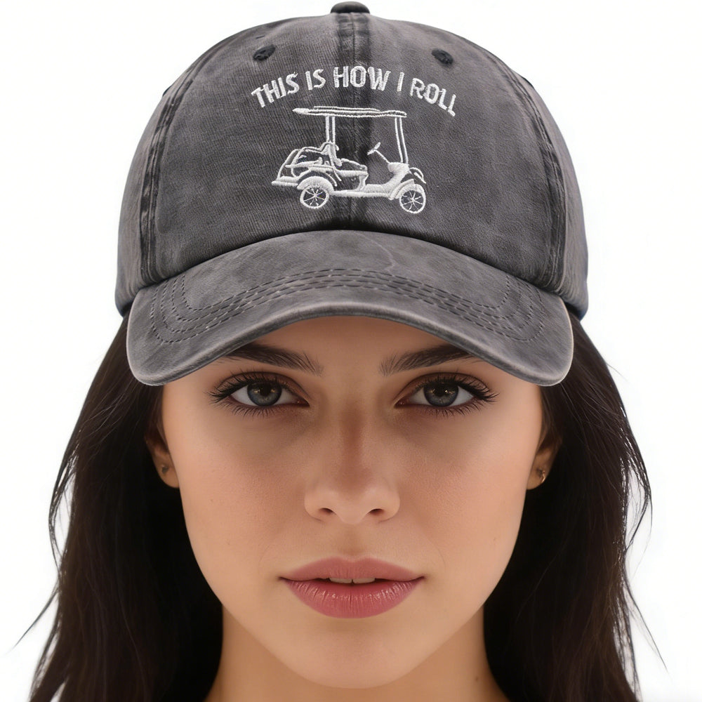 This Is How I Roll Golf Cart Baseball Cap | Funny Adjustable Unisex Hat