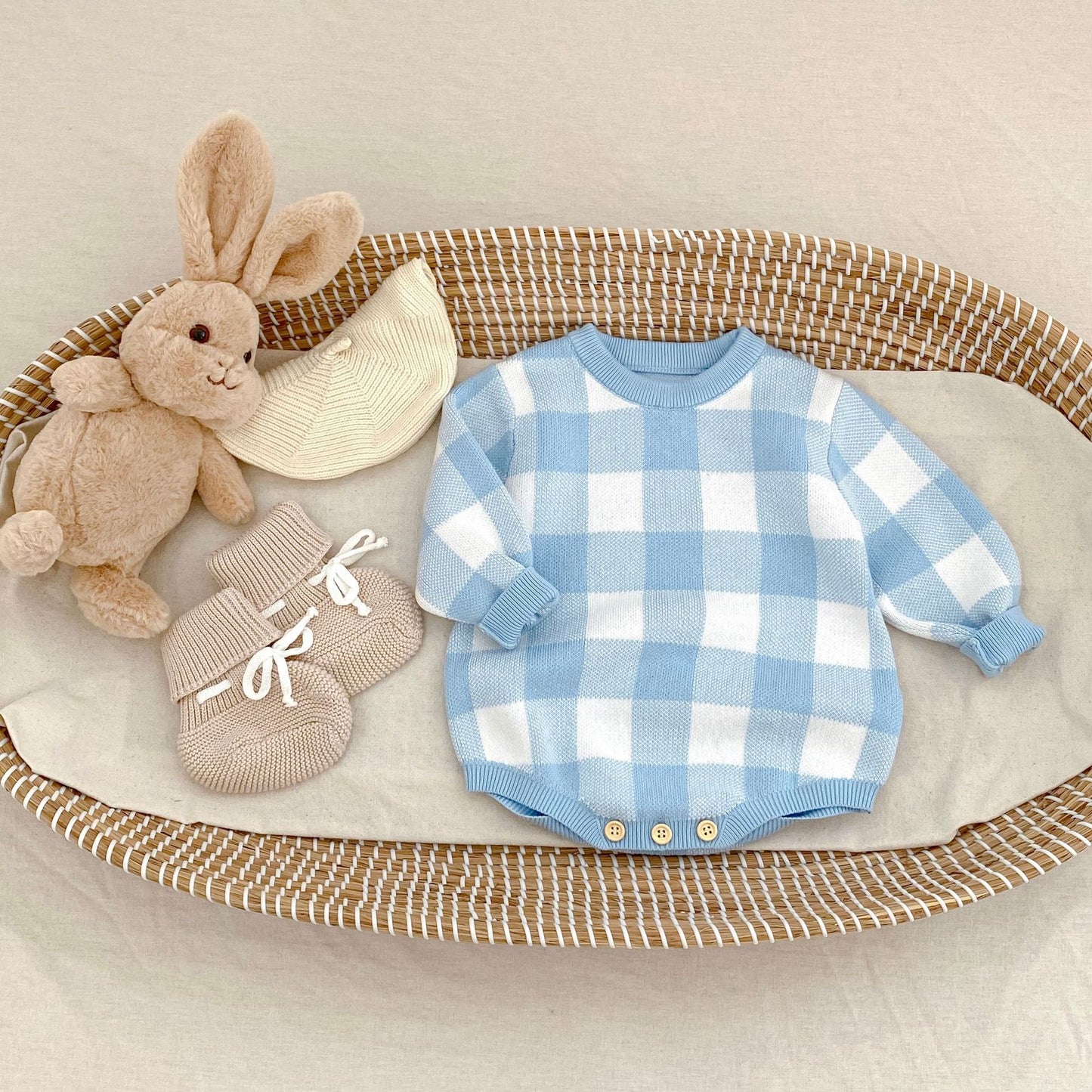Baby Boys Cotton Knit Crew Neck Pullover | Soft Knitwear
