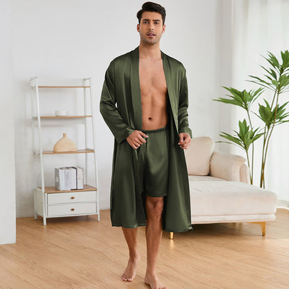 Men's Robe & Shorts Set | Solid Colour Homewear