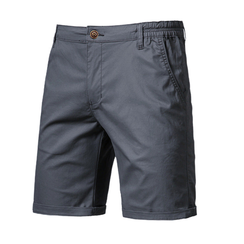 Men's Cotton Slim-Fit Cropped Trousers | Straight Leg Waist 30-38"