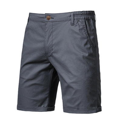 Men's Cotton Slim-Fit Cropped Trousers | Straight Leg Waist 30-38"