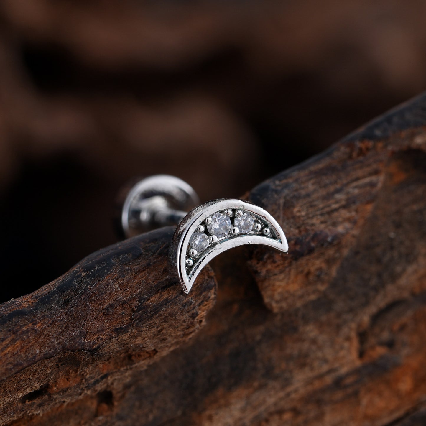 Micro-Set Zircon Ear Cuff | Minimalist Stainless Steel Single Ear Stud