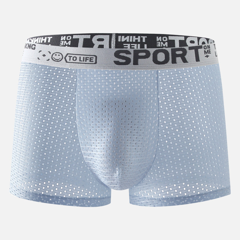 Men's Ice Silk Mesh Boxer Shorts | Breathable Quick-Dry Underwear