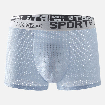 Men's Ice Silk Mesh Boxer Shorts | Breathable Quick-Dry Underwear
