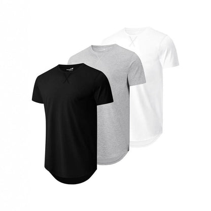 Men's Printed Mesh Cotton Blend T-Shirt - Loose Fit Crew Neck 14 Colours S-3XL