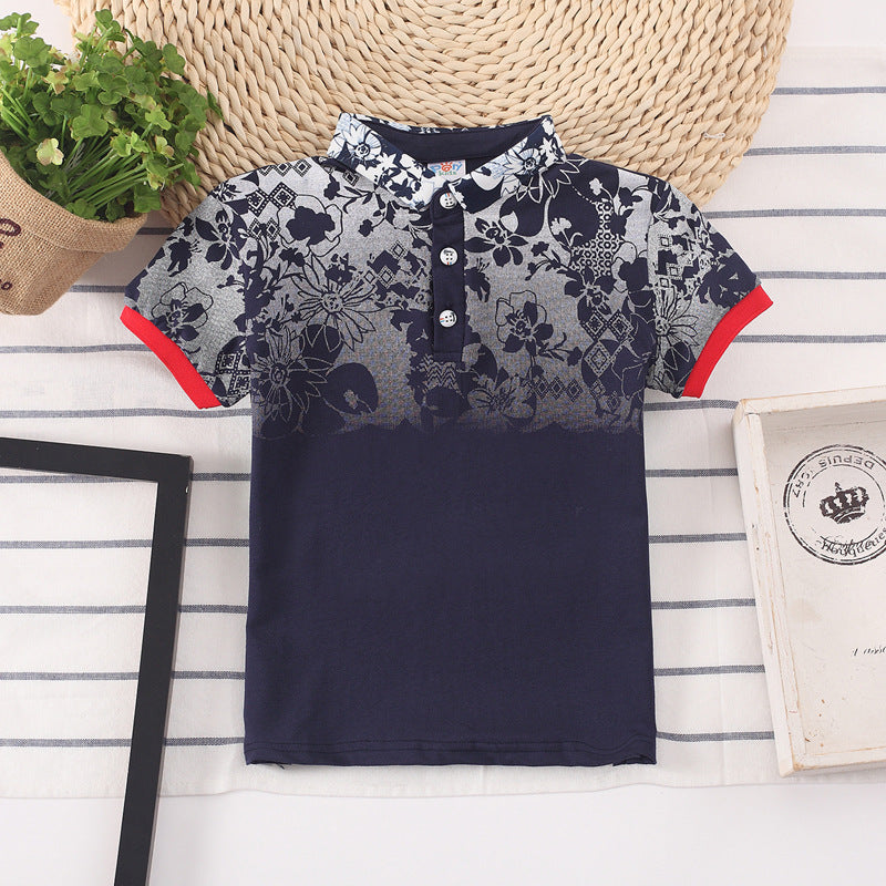 Boys' Short Sleeve Cotton Polo Shirt | Moisture Wicking Kids Top