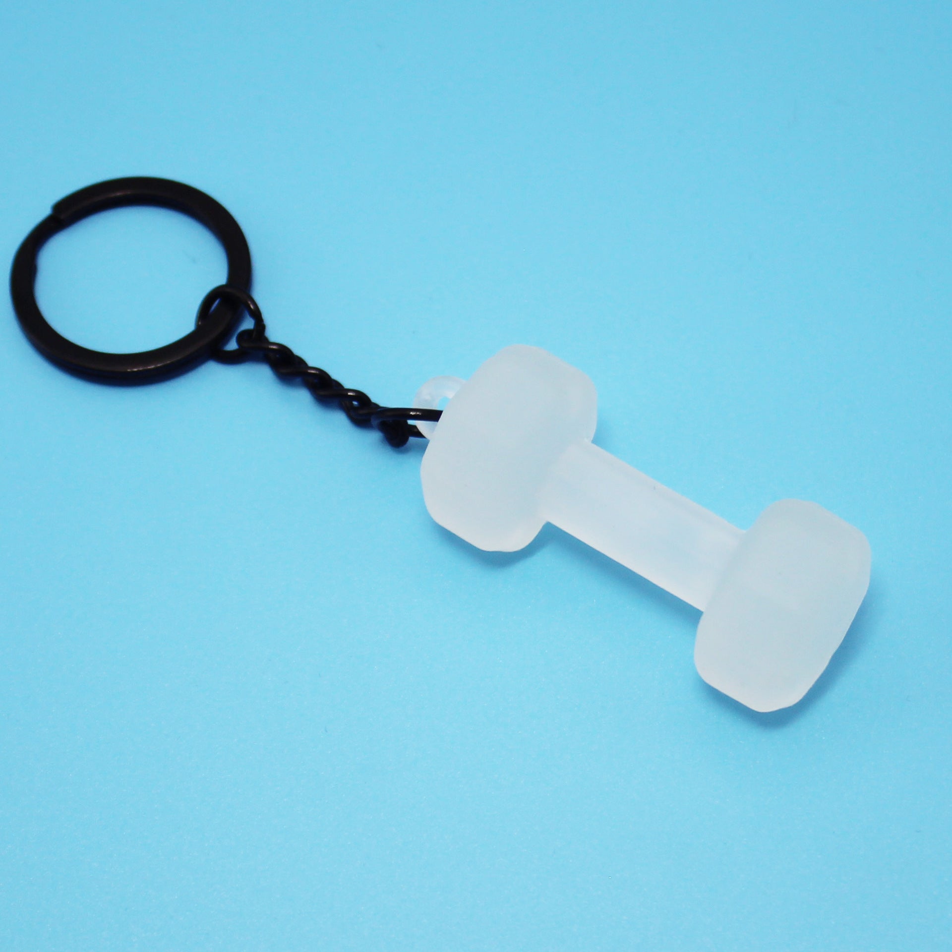 Rubber Dumbbell Keychain | Novelty Gym Charm | 10 Colours