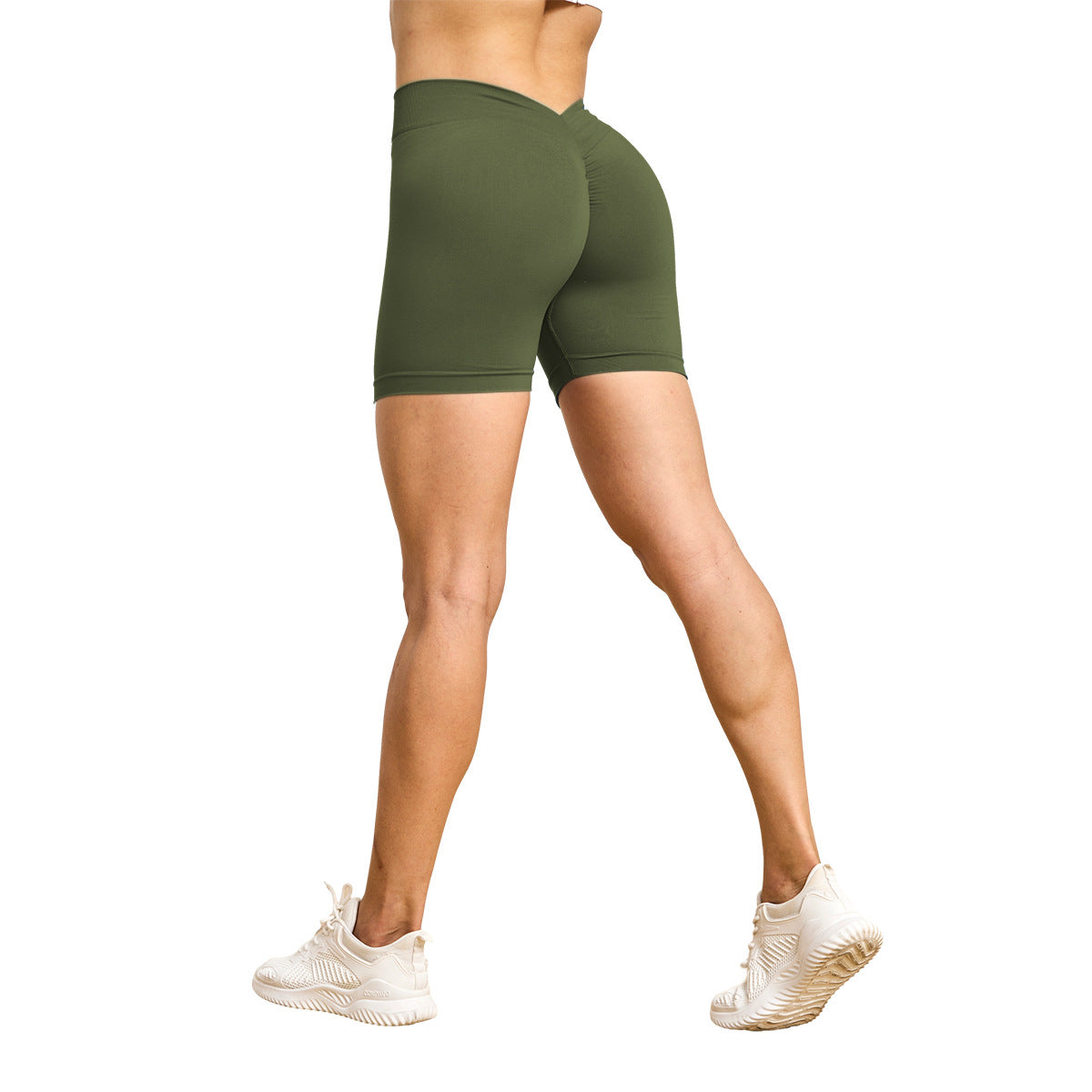 Women's Seamless Bum Lift Yoga Shorts | Back V Design | 6 Colours