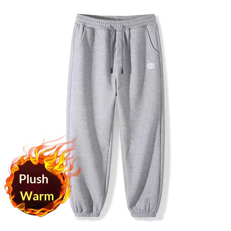 Men's Wool-Lined Jogger Pants – Warm Slim-Leg Drawstring Trousers