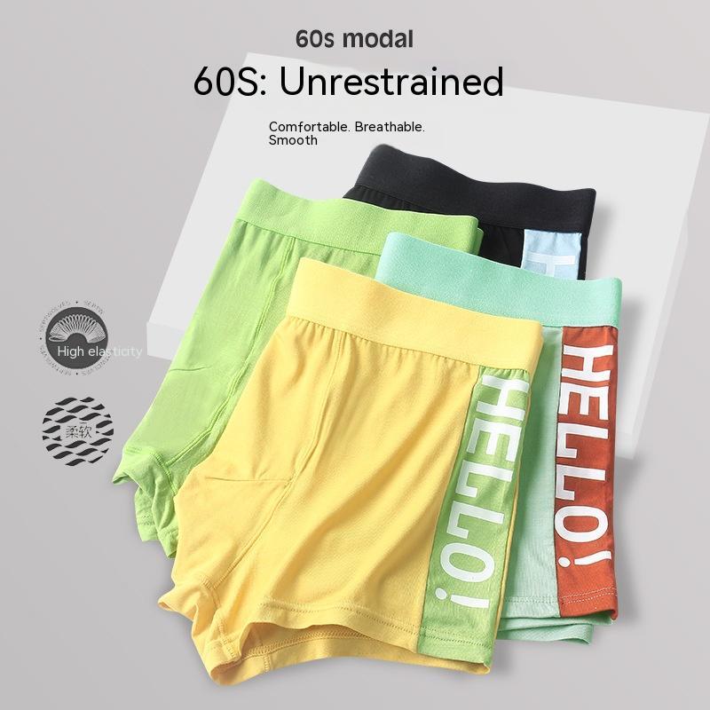 Men's Modal Boxer Briefs – Antibacterial Quick-Dry Mid-Waist 7 Colours