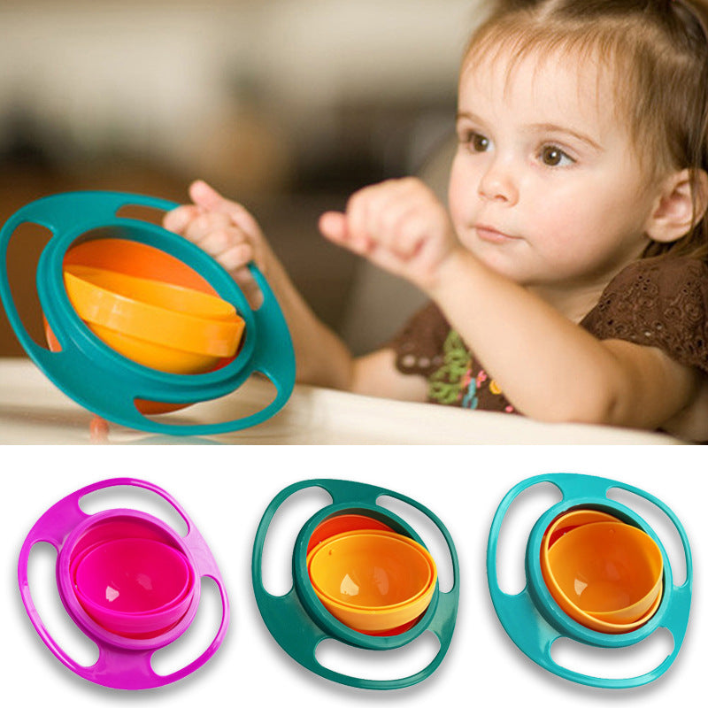 360° Rotating Spill-Proof Baby Bowl