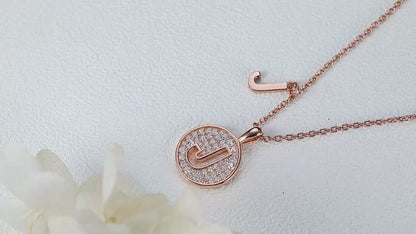 S925 Silver Moissanite Initial J Pendant Necklace