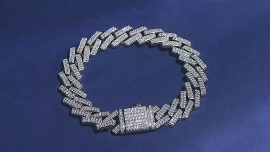 Moissanite 925 Sterling Silver Platinum-Plated Tennis Bracelet | 10mm & 14mm | GRA Certified