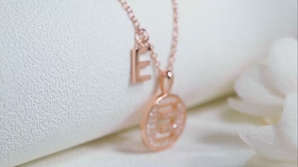 S925 Silver Moissanite Letter E Necklace | GRA Certified