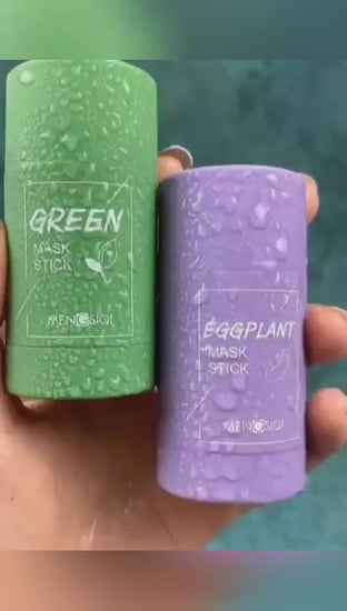 Solid Clay Face Mask Stick | Green Tea & Eggplant Formulas