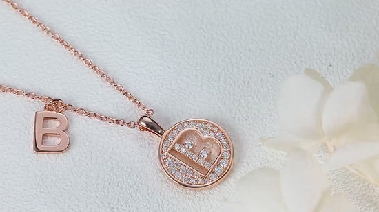 S925 Silver Moissanite Letter B Necklace | GRA Certified