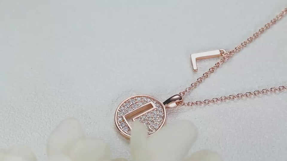 S925 Silver Moissanite Initial L Pendant Necklace